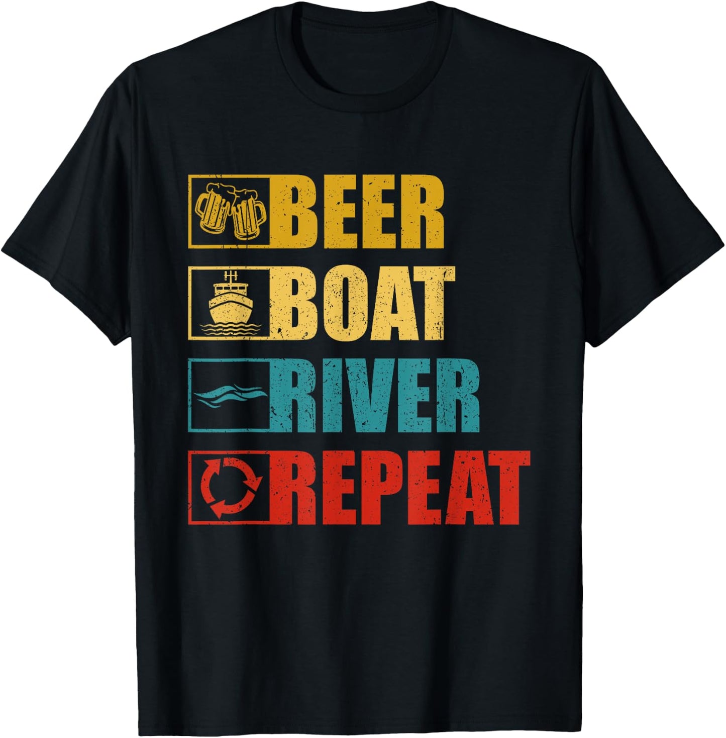 Boating Quote Drinking Beer Lover Adults Funny Novelty T-Shirt - T-Shirt | Black