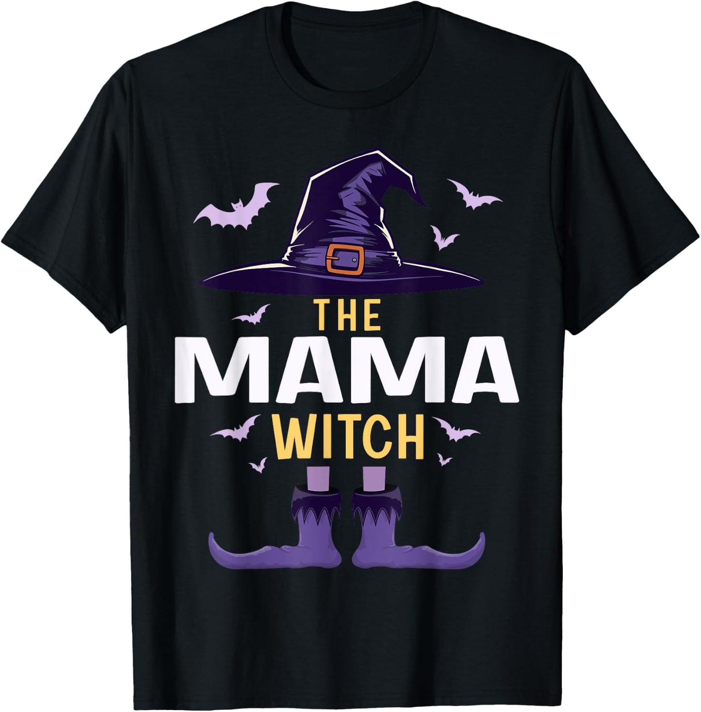 Mama Halloween Witch Group Matching Costume T-Shirt - T-Shirt | Black