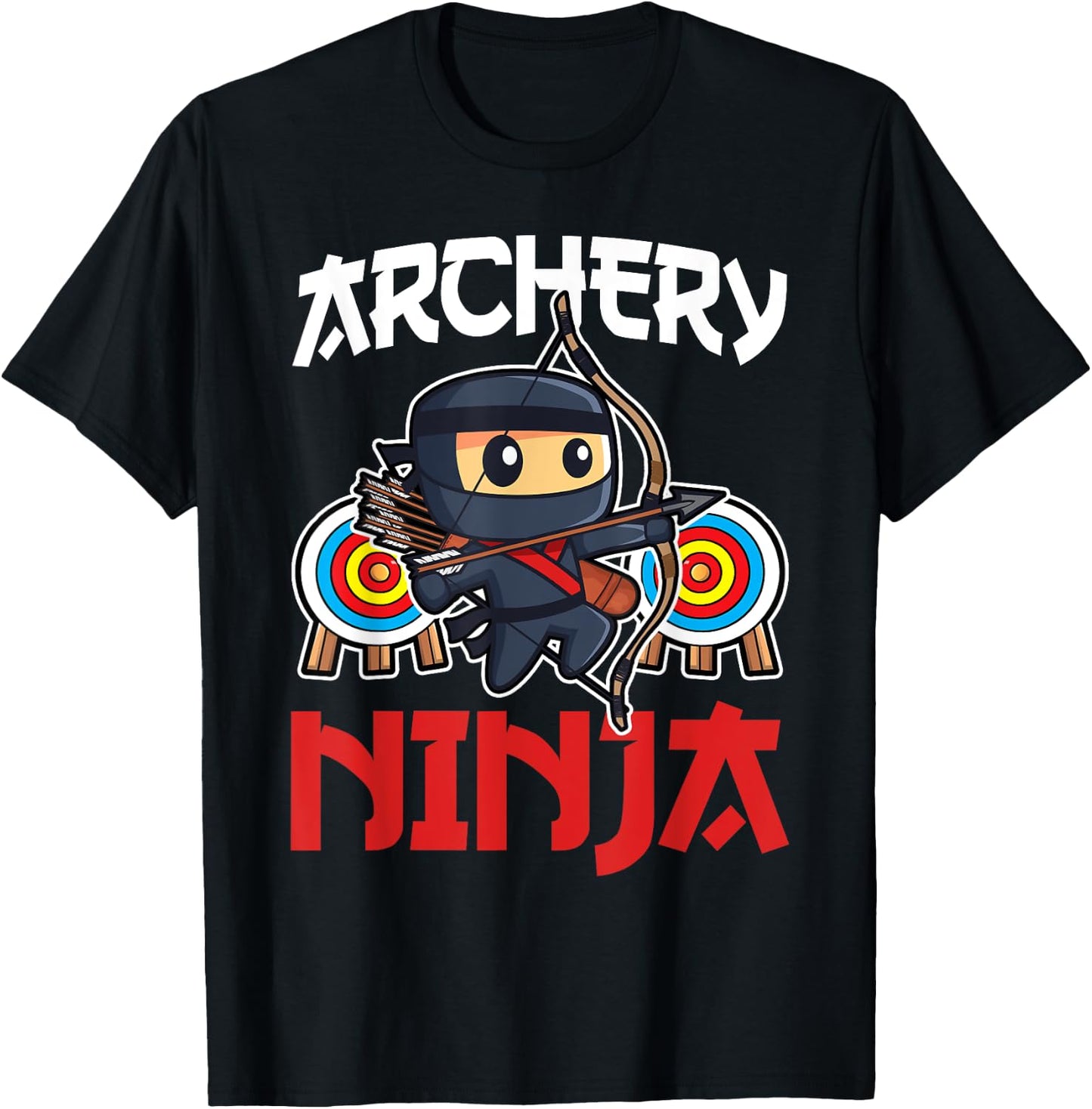 Archery Ninja For Archer Boys Kids T-Shirt - T-Shirt | Black