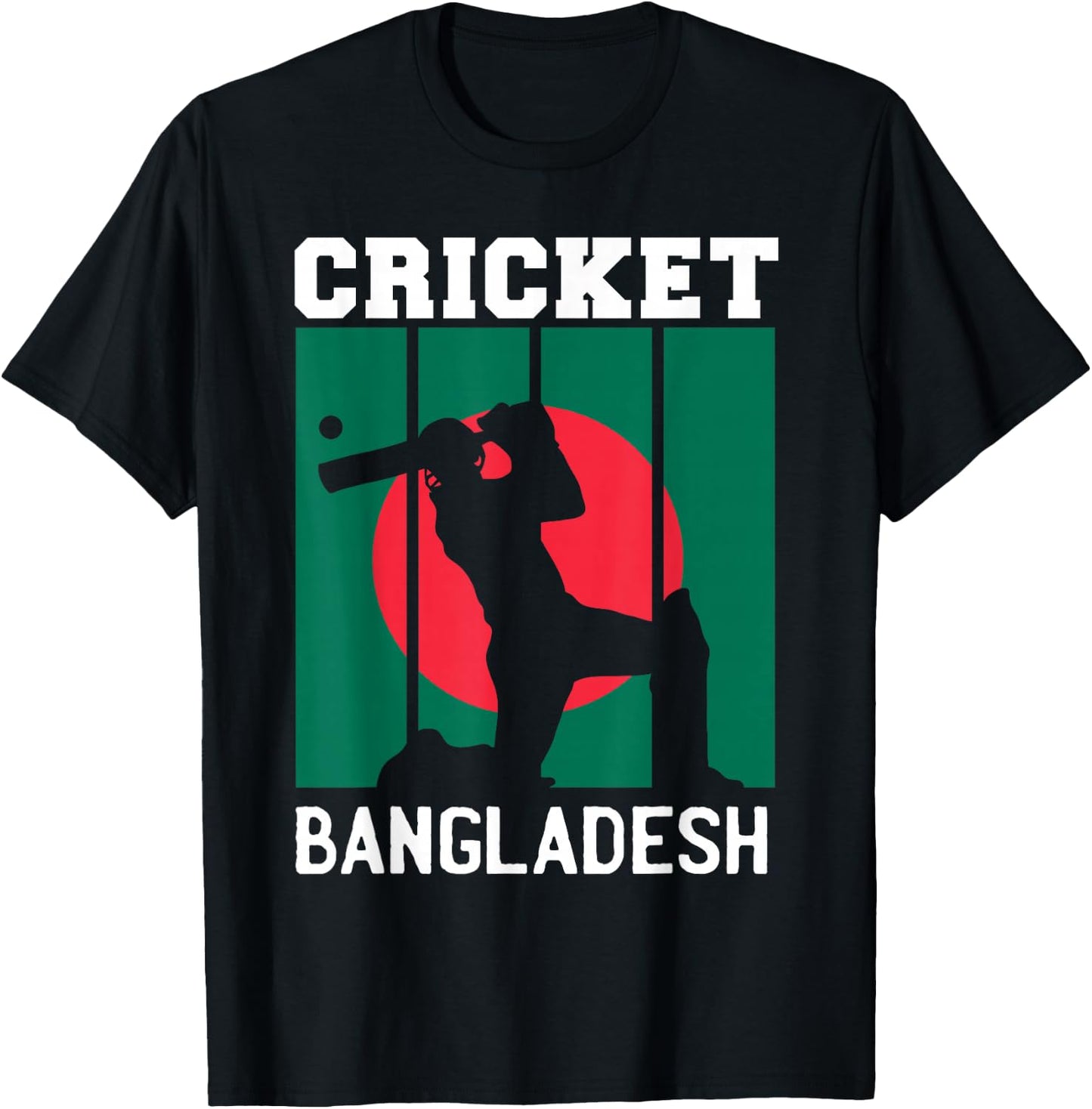 Bangladesh Flag Cricket 2024 Fans Player Coach Bangladeshi T-Shirt - T-Shirt | Black