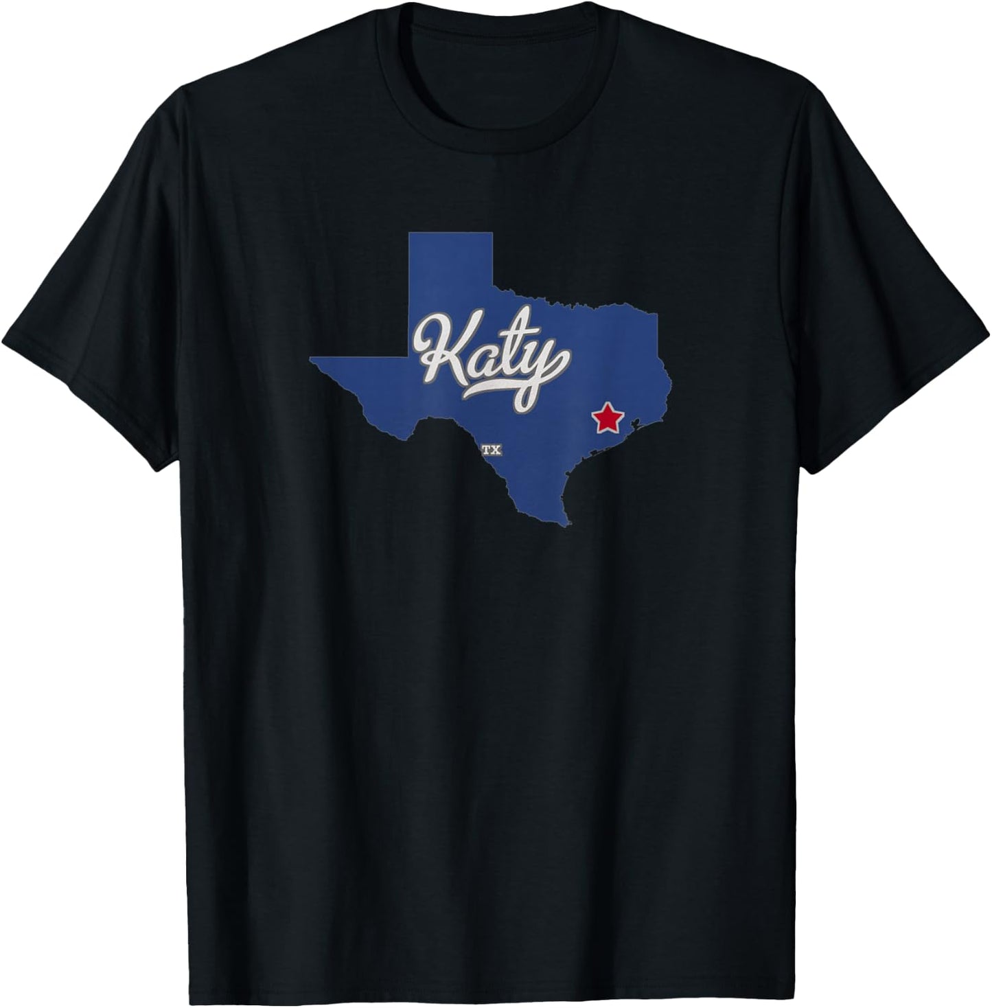 Katy Texas TX Map T-Shirt - T-Shirt | Black