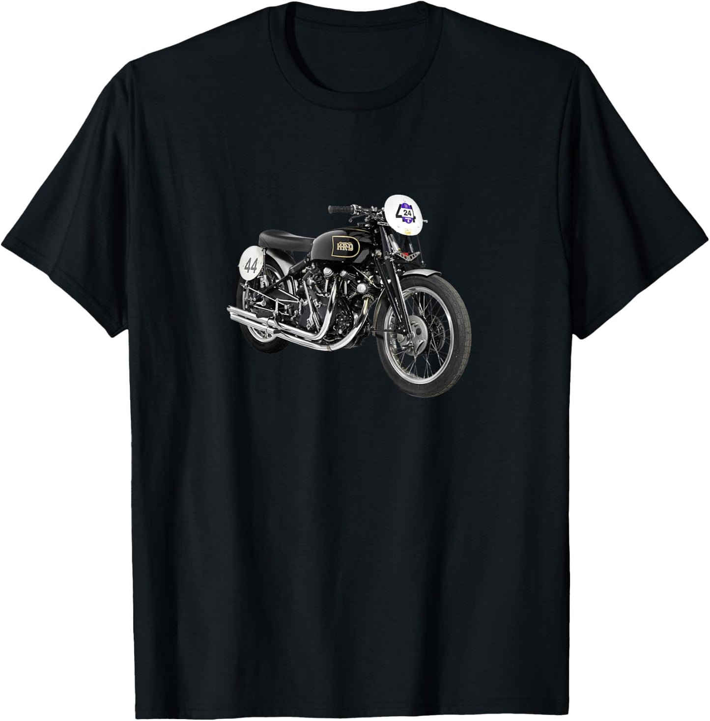1952 Vincent Bike Lightning Vintage Motorcycle Graphic T-Shirt - T-Shirt | Black