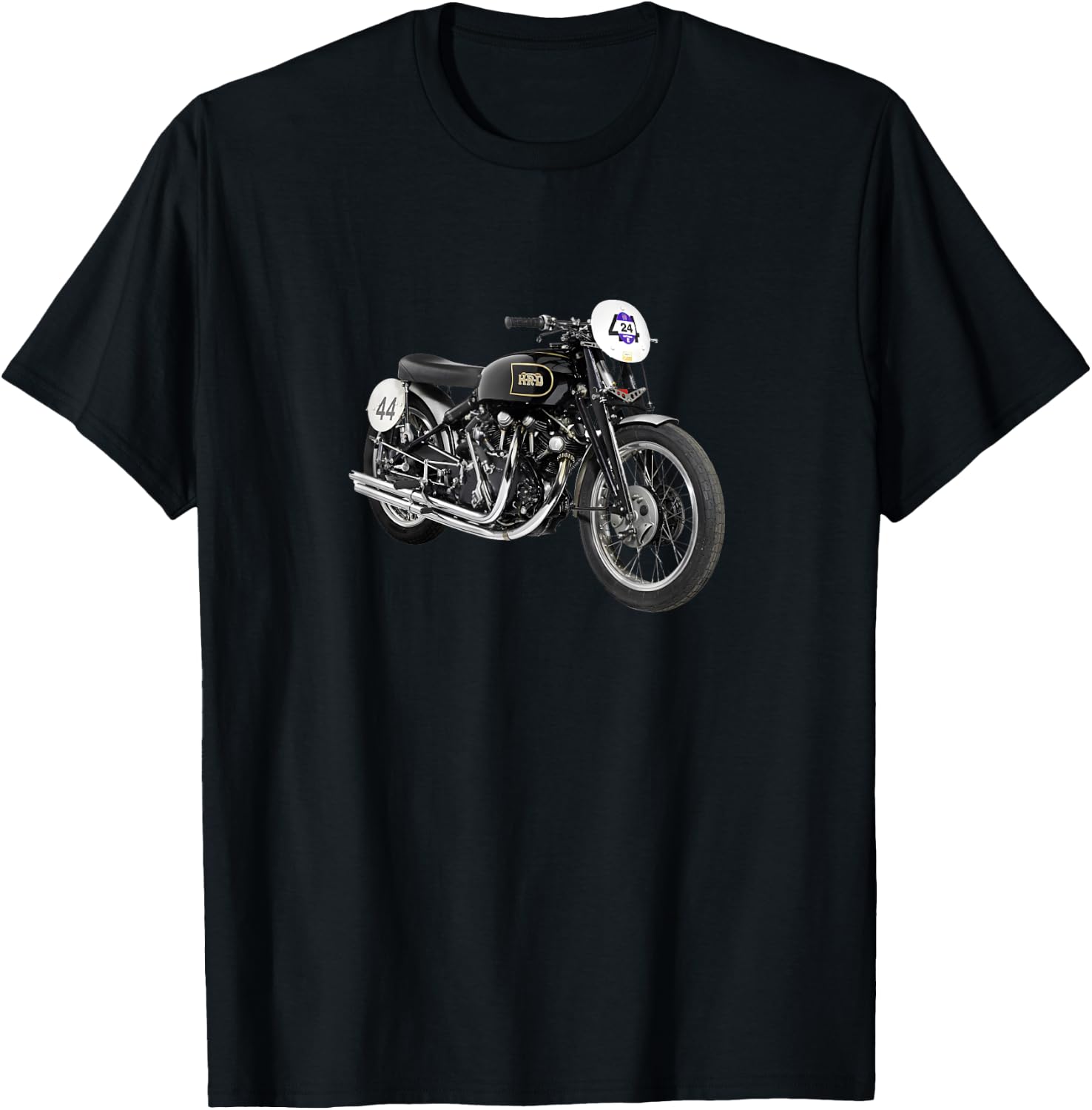 1952 Vincent Bike Lightning Vintage Motorcycle Graphic T-Shirt - T-Shirt | Black
