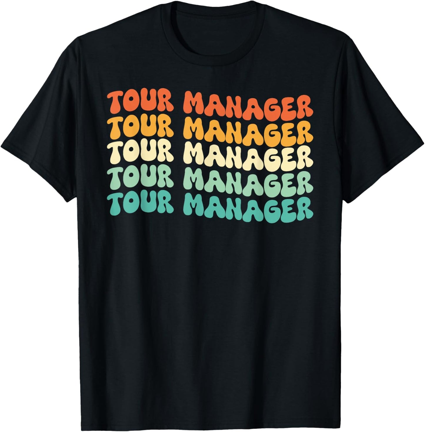 Groovy Tour Manager Job Title T-Shirt - T-Shirt | Black