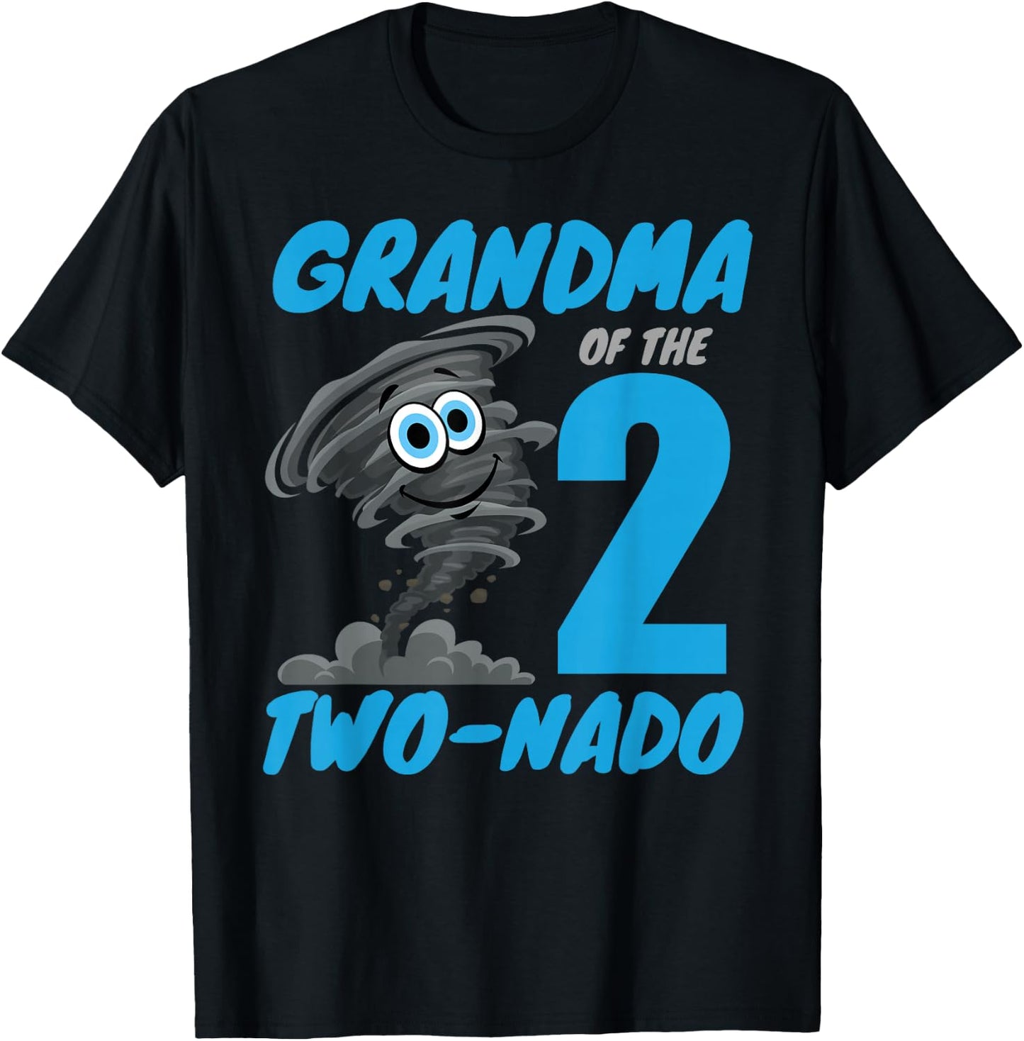 Grandma of The Two-Nado Storm TorNado 2nd Two Birthday Boy T-Shirt - T-Shirt | Black