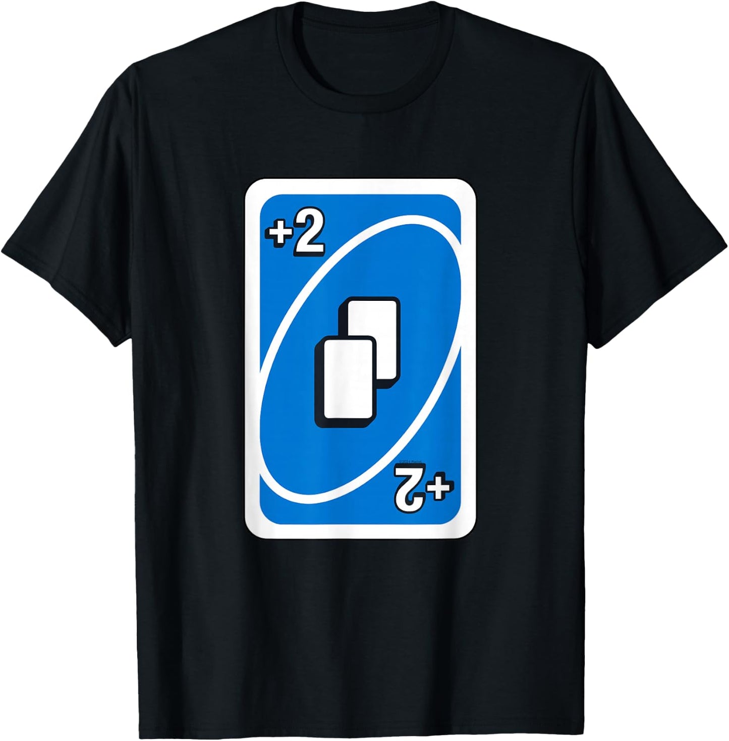 UNO - Blue Draw Two Card T-Shirt - T-Shirt | Black