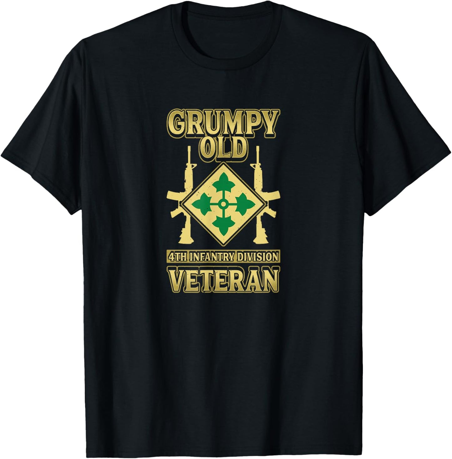 4th Infantry Division Shirt Fourth ID Veteran T-Shirt - T-Shirt | Black