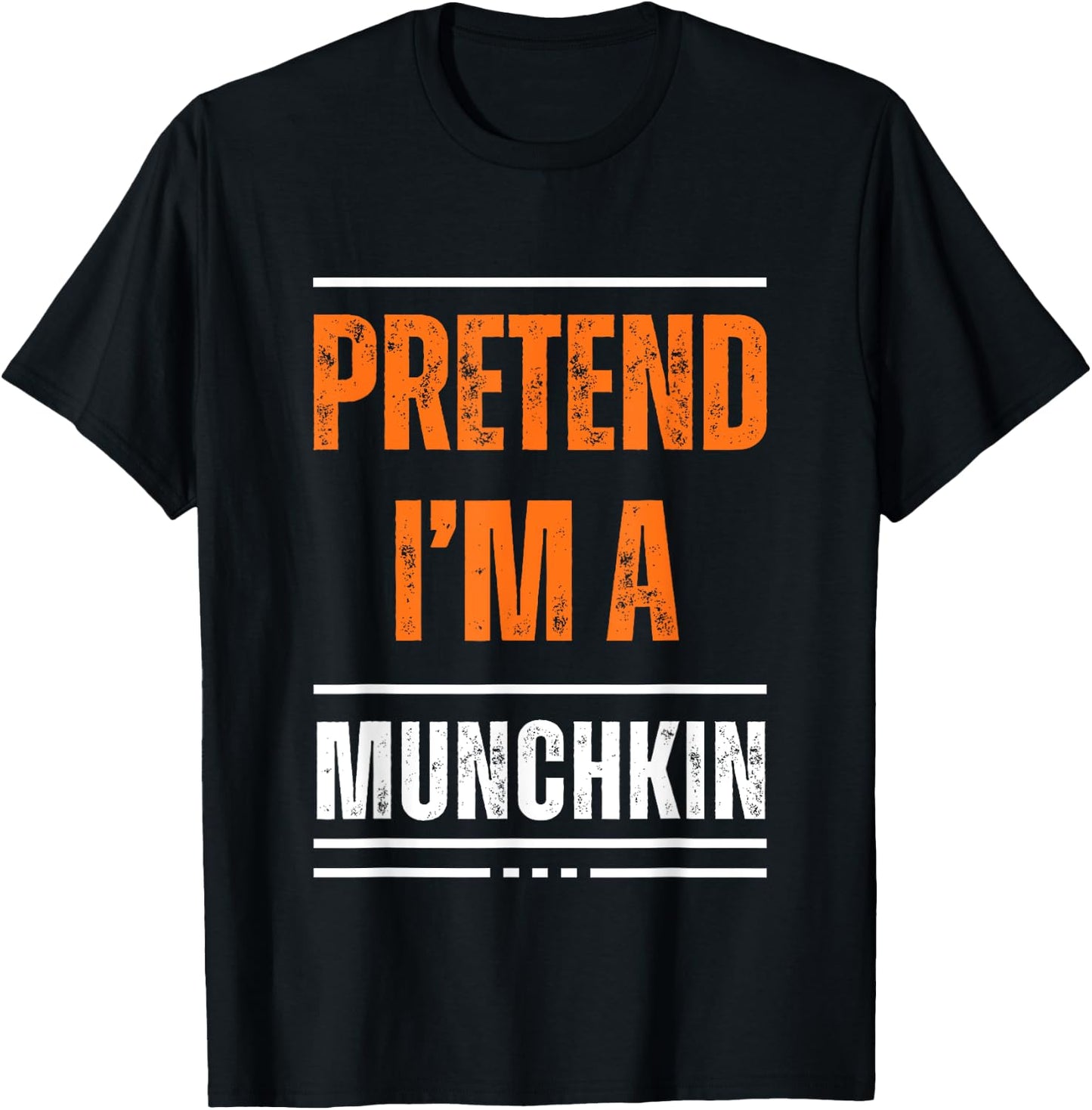 Pretend I'm A Munchkin Easy Cheap Matching Halloween Costume T-Shirt - T-Shirt | Black