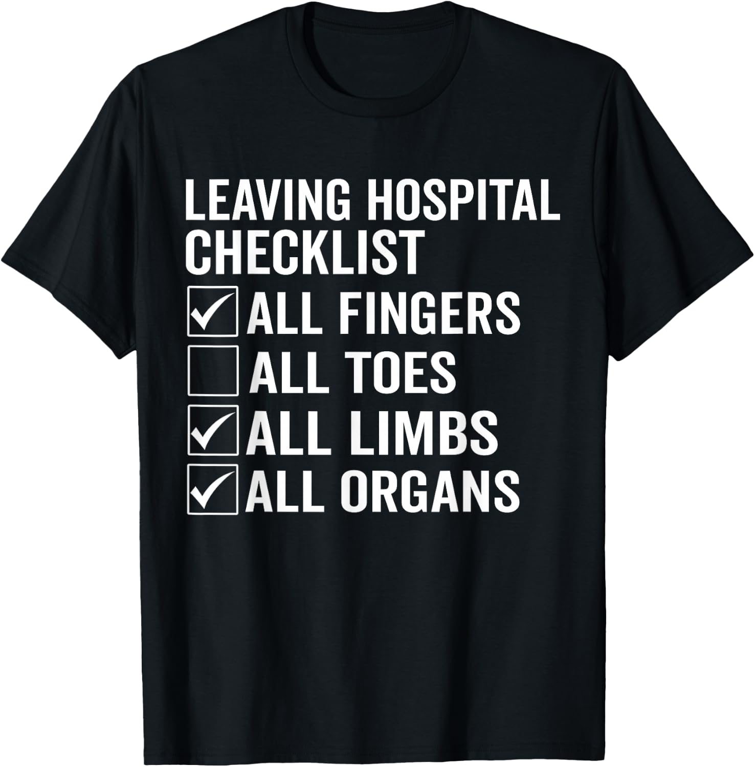 Toe Amputee Funny Humor Toe Amputation T-Shirt - T-Shirt | Black