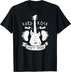 Rock & Roll Music Guitar Hard Rock Mexican Food Soft Tacos T-Shirt - T-Shirt | Black