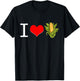 I Love Corn Cob Lover Heart Maize Food Farmer Men Women Kids T-Shirt - T-Shirt | Black