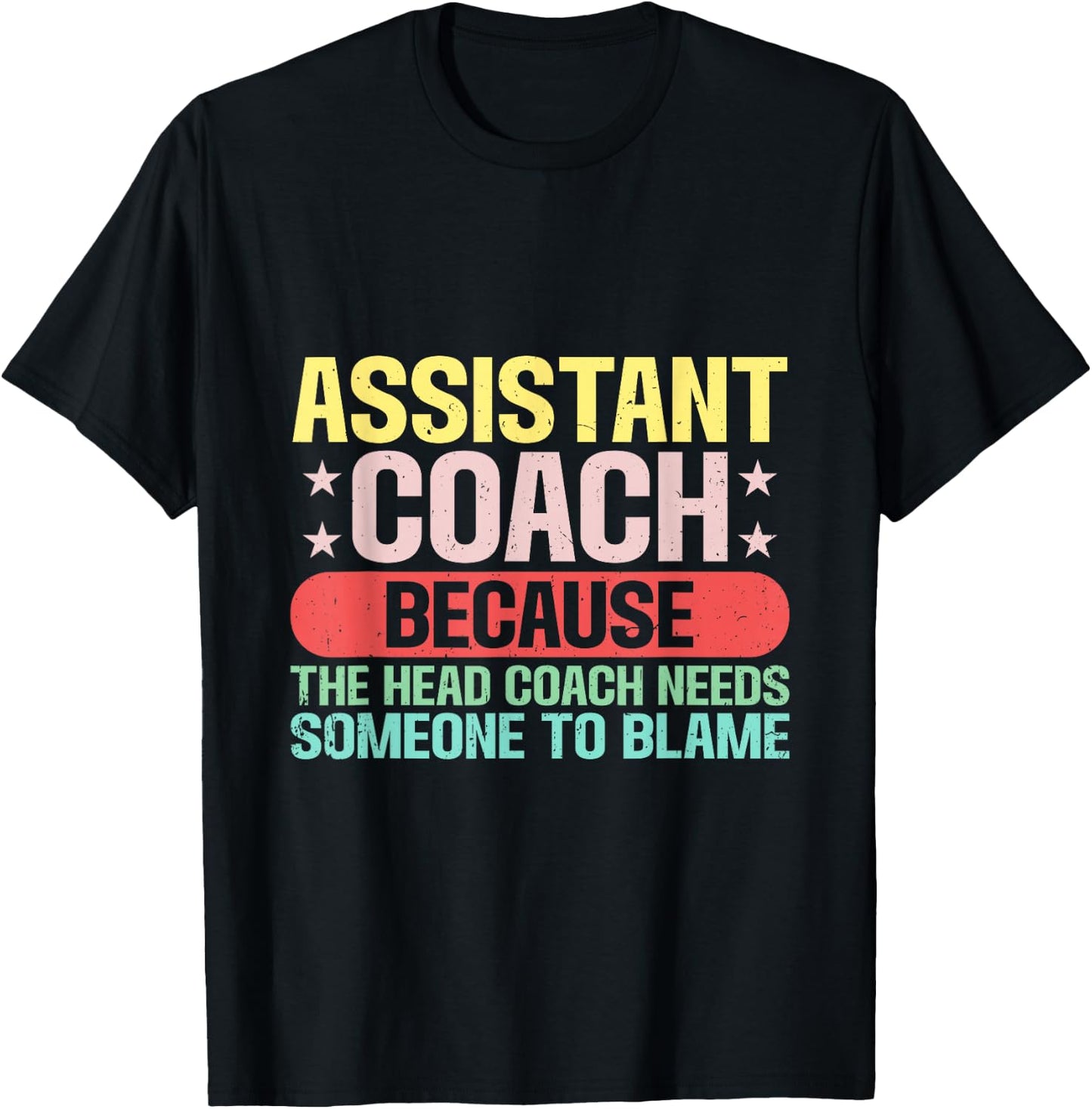 Assistant Coach The Head Coach Needs Someone To Blame T-Shirt - T-Shirt | Black