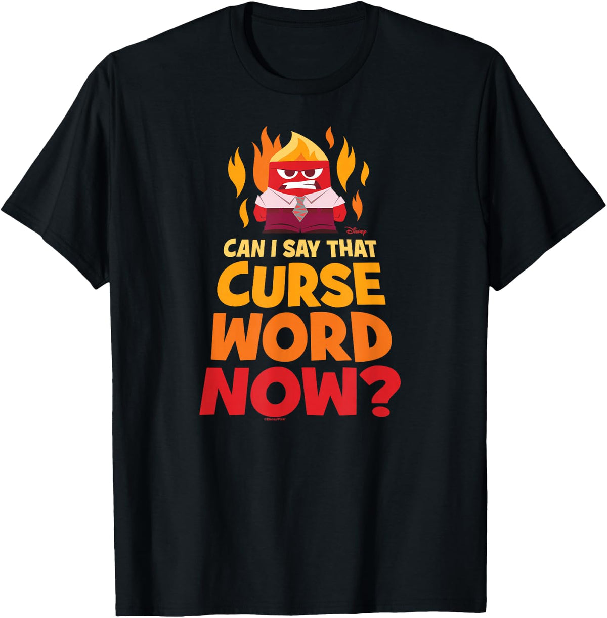 Inside Out - Anger Can I Say That Curse Word Now? T-Shirt - T-Shirt | Black