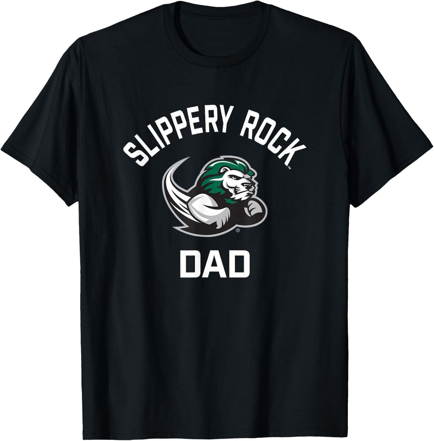 SRU Slippery Rock University Arched Dad T-Shirt - T-Shirt | Black