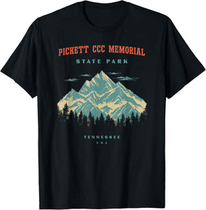 Pickett CCC Memorial State Park Tennessee Retro Vintage T-Shirt - T-Shirt | Black