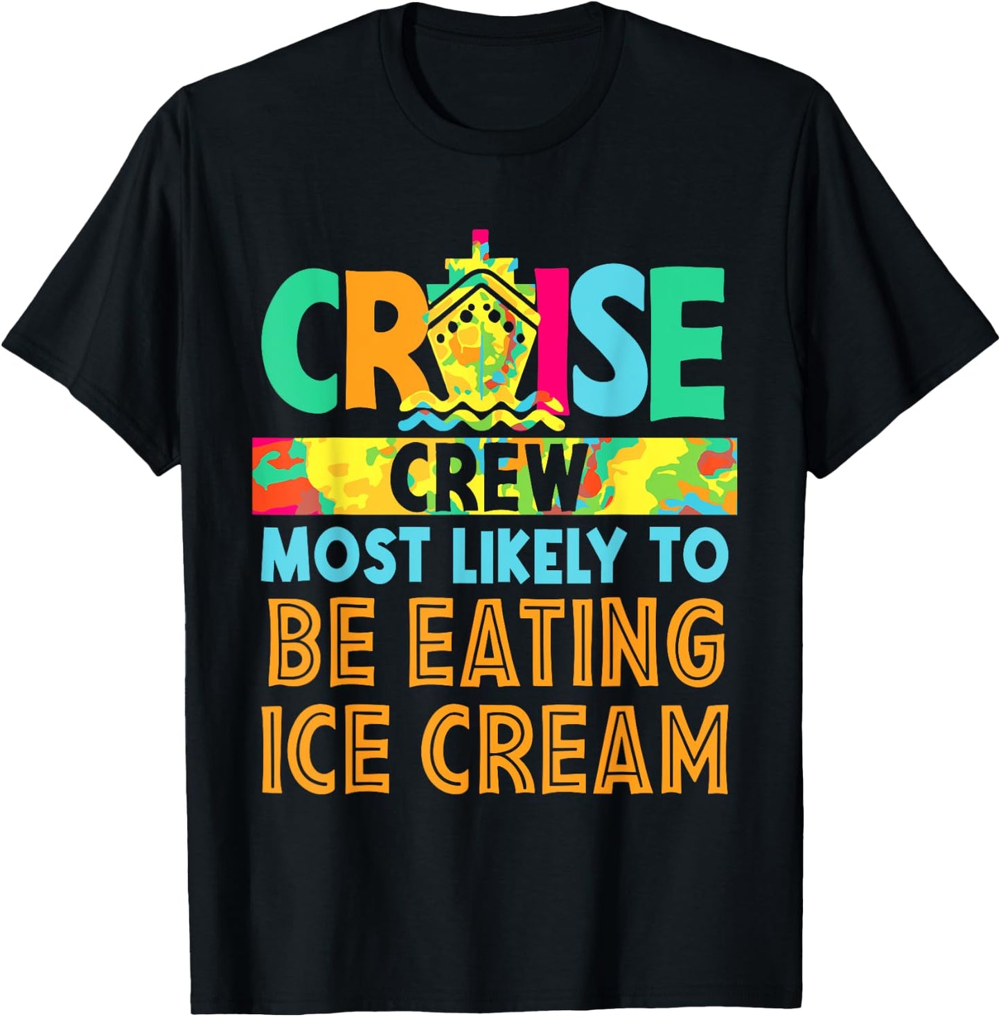 Most Likey To Be Eating Ice Cream Family Matching Group Women Girls Kids T-Shirt - T-Shirt | Black