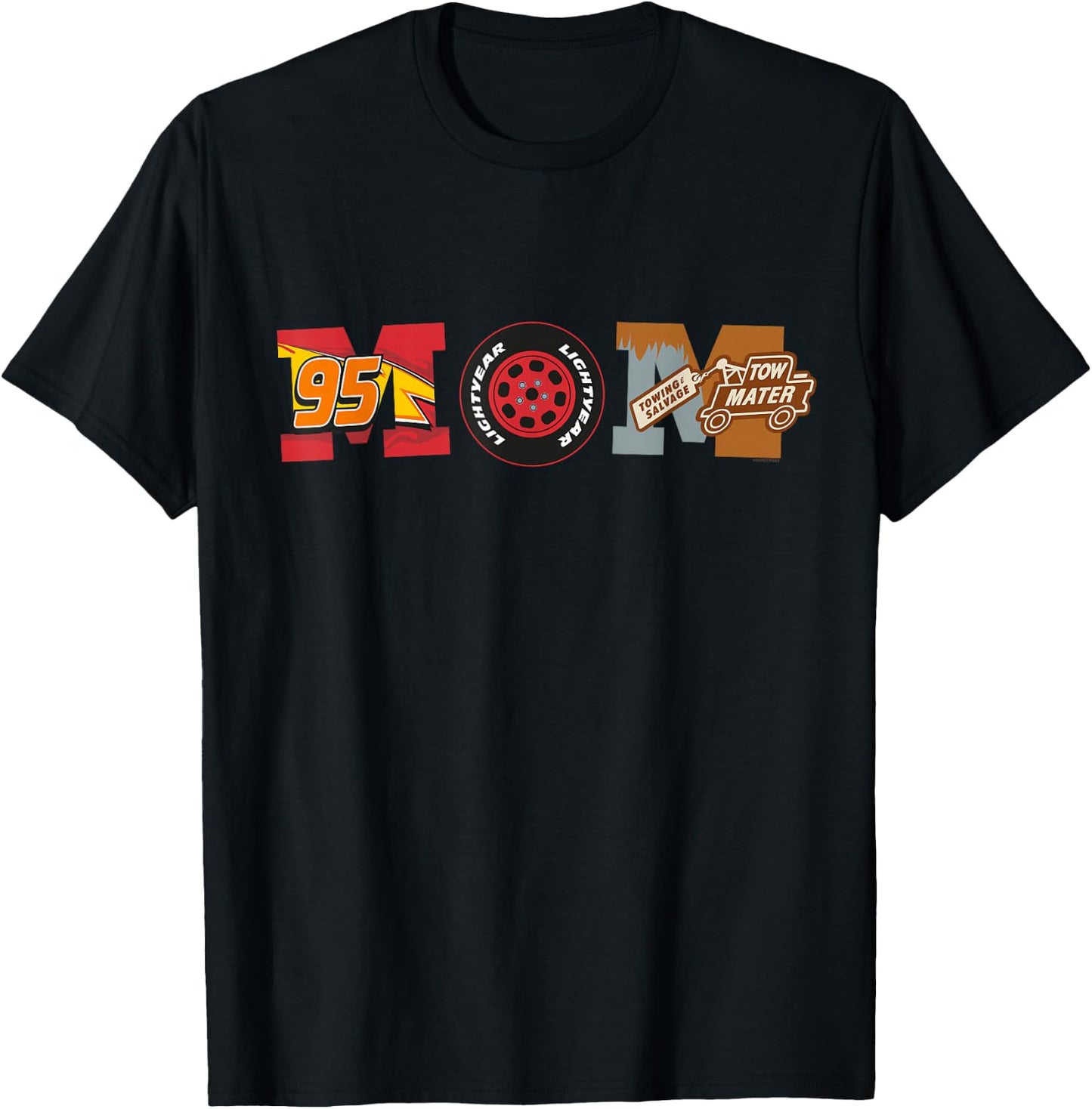 Disney and Pixar’s Cars Mom Mother’s Day Birthday T-Shirt - T-Shirt | Black
