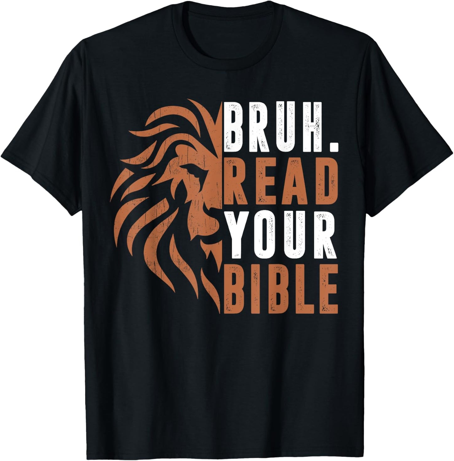 Men Bruh Read Your Bible Dad Boy Funny Christian Religious T-Shirt - T-Shirt | Black