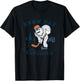 Snow Day Enforcer Abominable Snowman Hockey Player T-Shirt - T-Shirt | Black