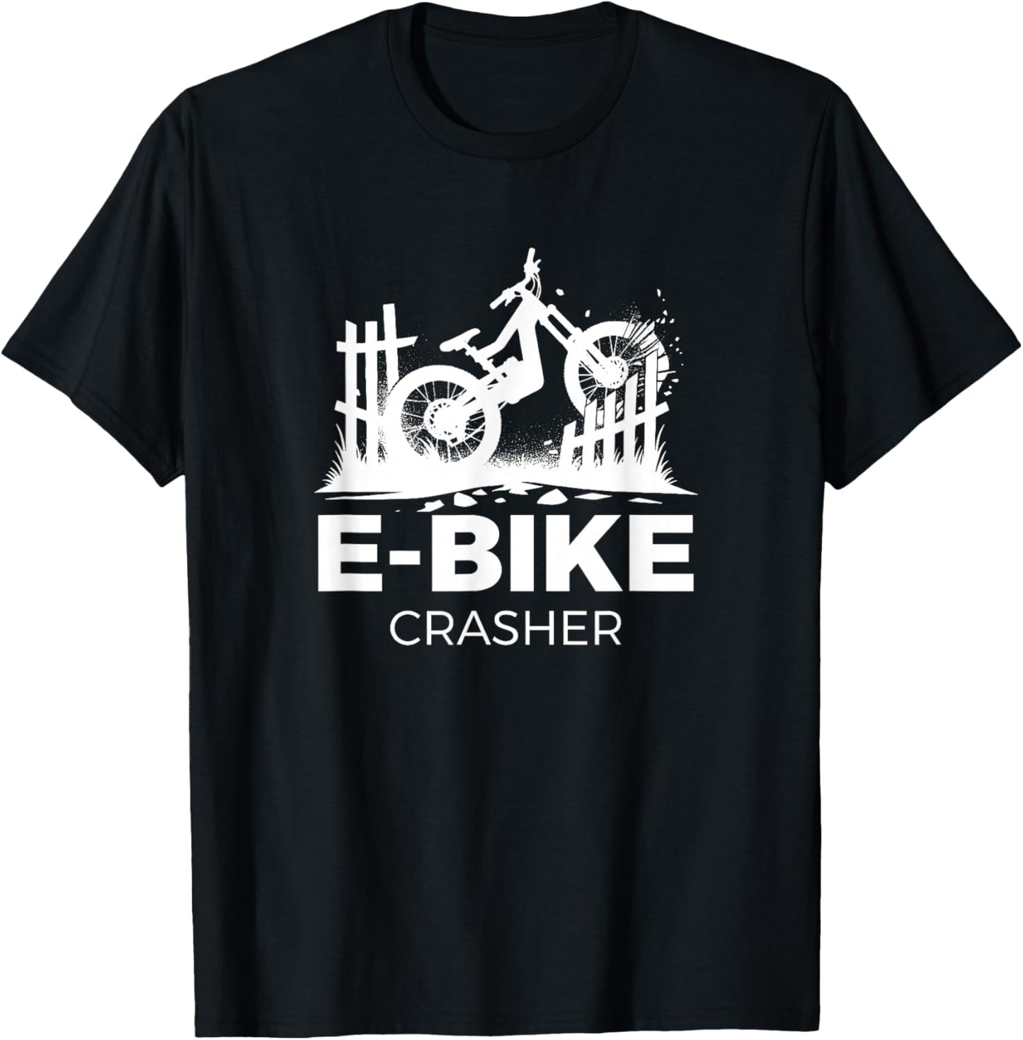 Funny E-Bike Crasher Ebike T-Shirt - T-Shirt | Black