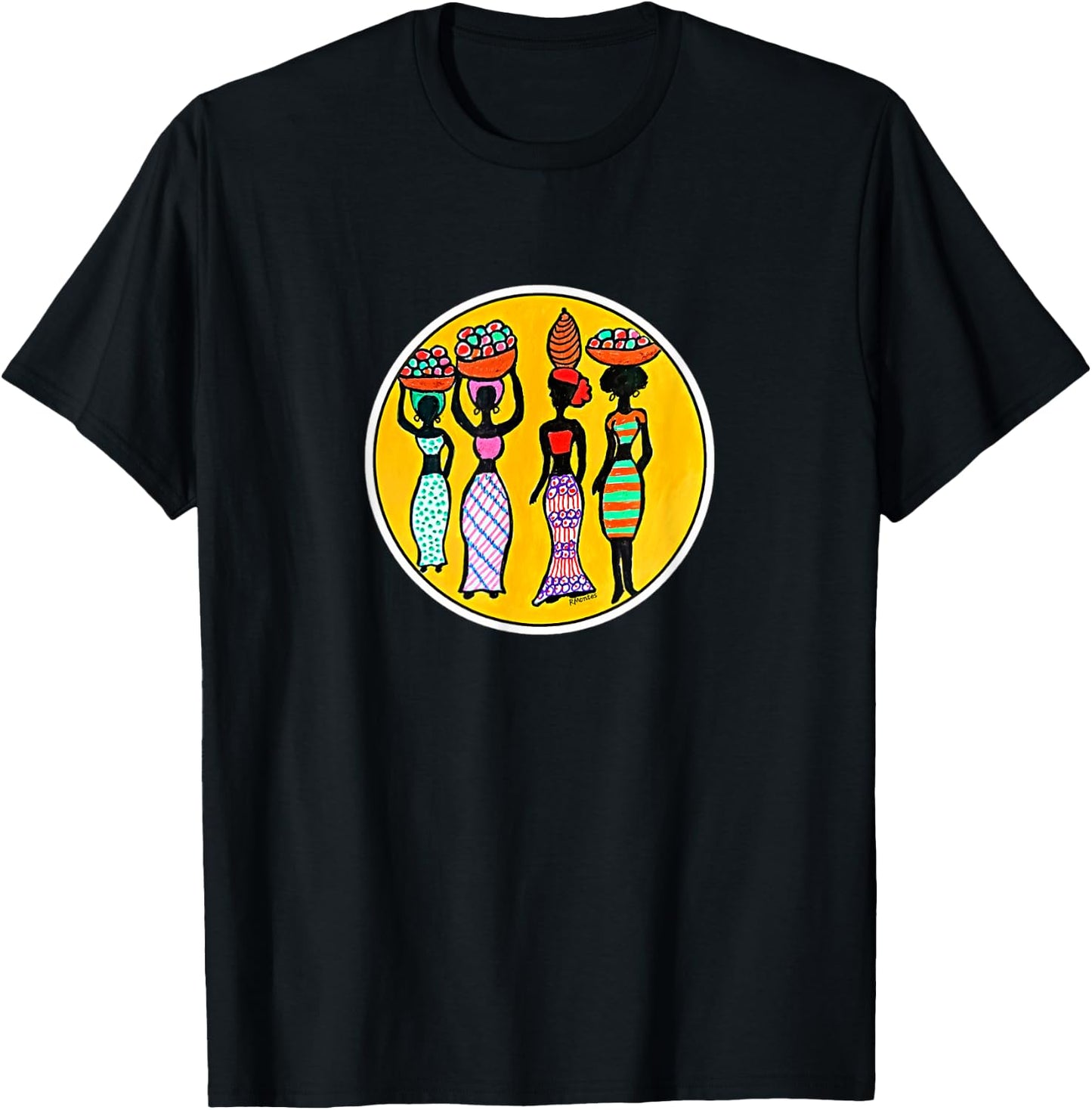 Pyram's Heart Rustic Design- Les Demoiselles T-Shirt - T-Shirt | Black