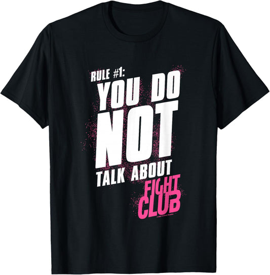 Fight Club Rule #1 You Do Not Talk About Fight Club Retro V2 T-Shirt - T-Shirt | Black