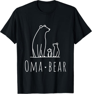 Cute Oma Bear for Grandma Women Mother's Day Christmas T-Shirt - T-Shirt | Black