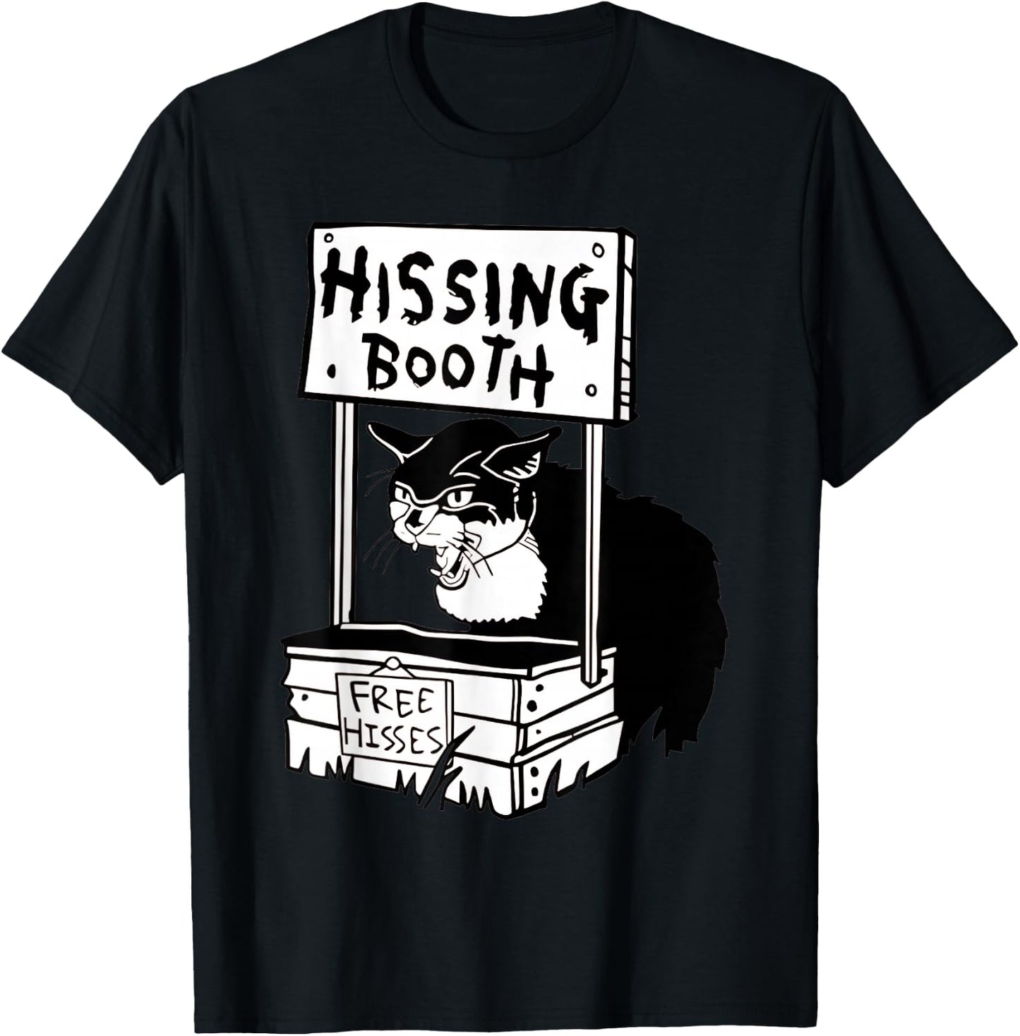 Hissing Booth cat T-Shirt - T-Shirt | Black