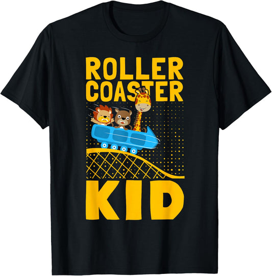 Roller Coaster Kid I Family Coaster I Child Rollercoaster T-Shirt - T-Shirt | Black