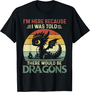 I Was Told There Would Be Dragons Retro Baby T-Shirt - T-Shirt | Black