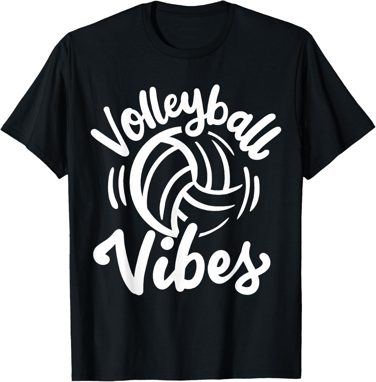 Volleyball Vibes for Girls Women T-Shirt - T-Shirt | Black