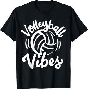 Volleyball Vibes for Girls Women T-Shirt - T-Shirt | Black
