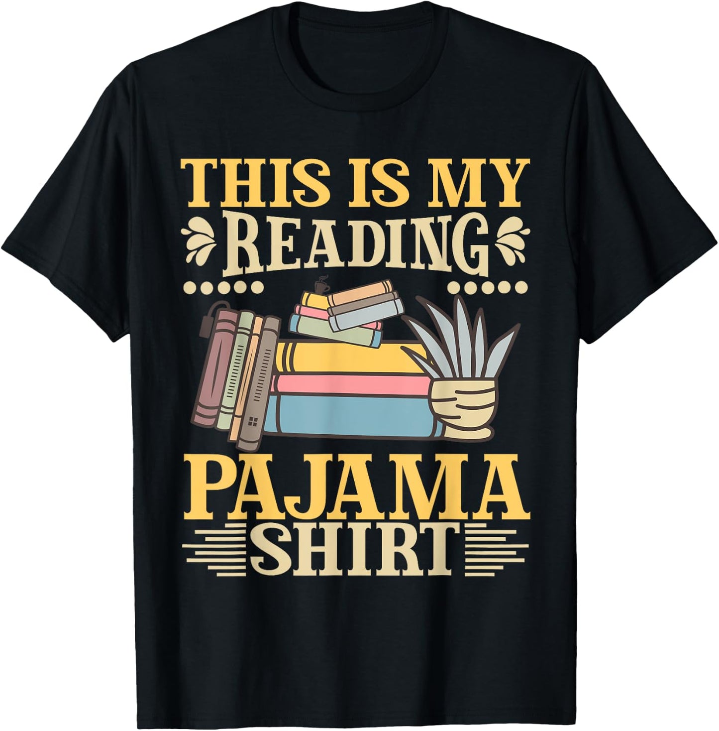 Book And Pajama This Is My Reading Pajama Bedtime Reading T-Shirt - T-Shirt | Black