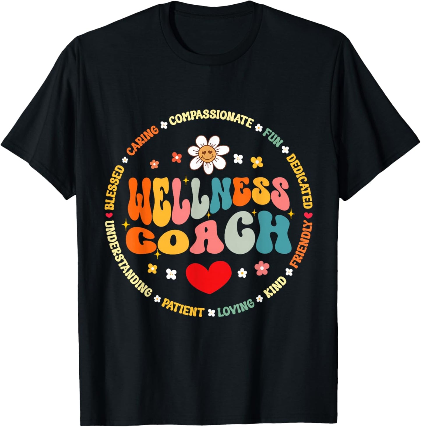 Cute Nutritionist Health And Wellness Coach Health Teacher T-Shirt - T-Shirt | Black