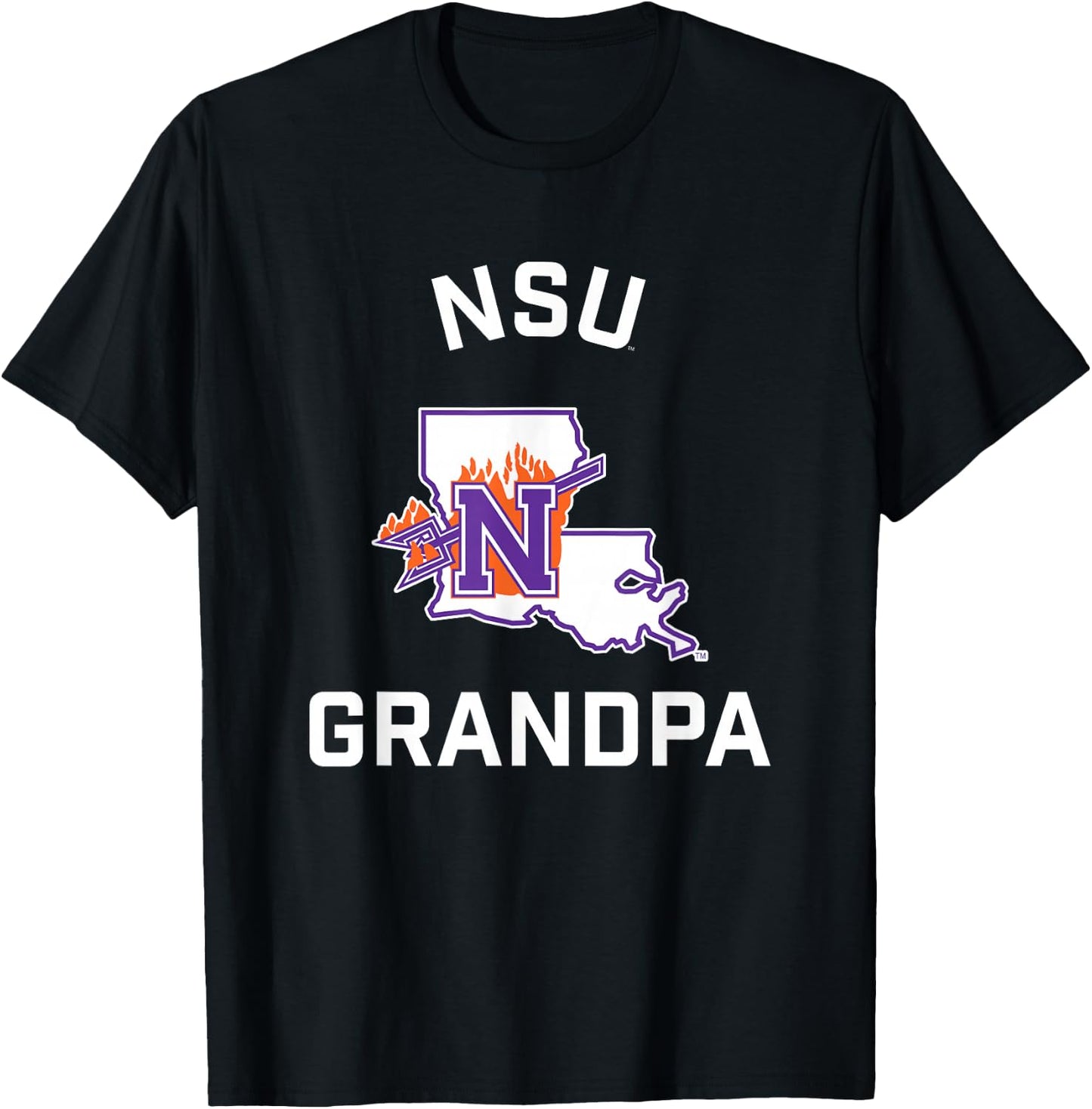 Northwestern State University NSU Demons Arched Grandpa T-Shirt - T-Shirt | Black