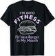 Funny Fitness Burger In My Mouth Trendy Humor T-Shirt - T-Shirt | Black