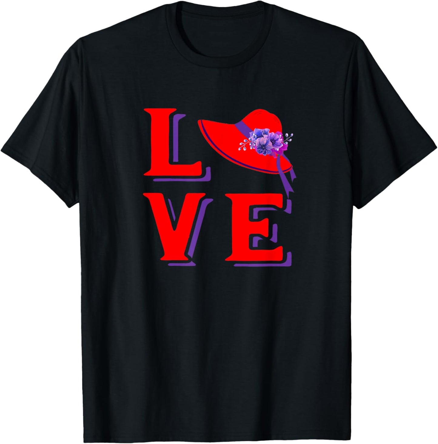 Red Hat Love Vintage T-Shirt - T-Shirt | Black