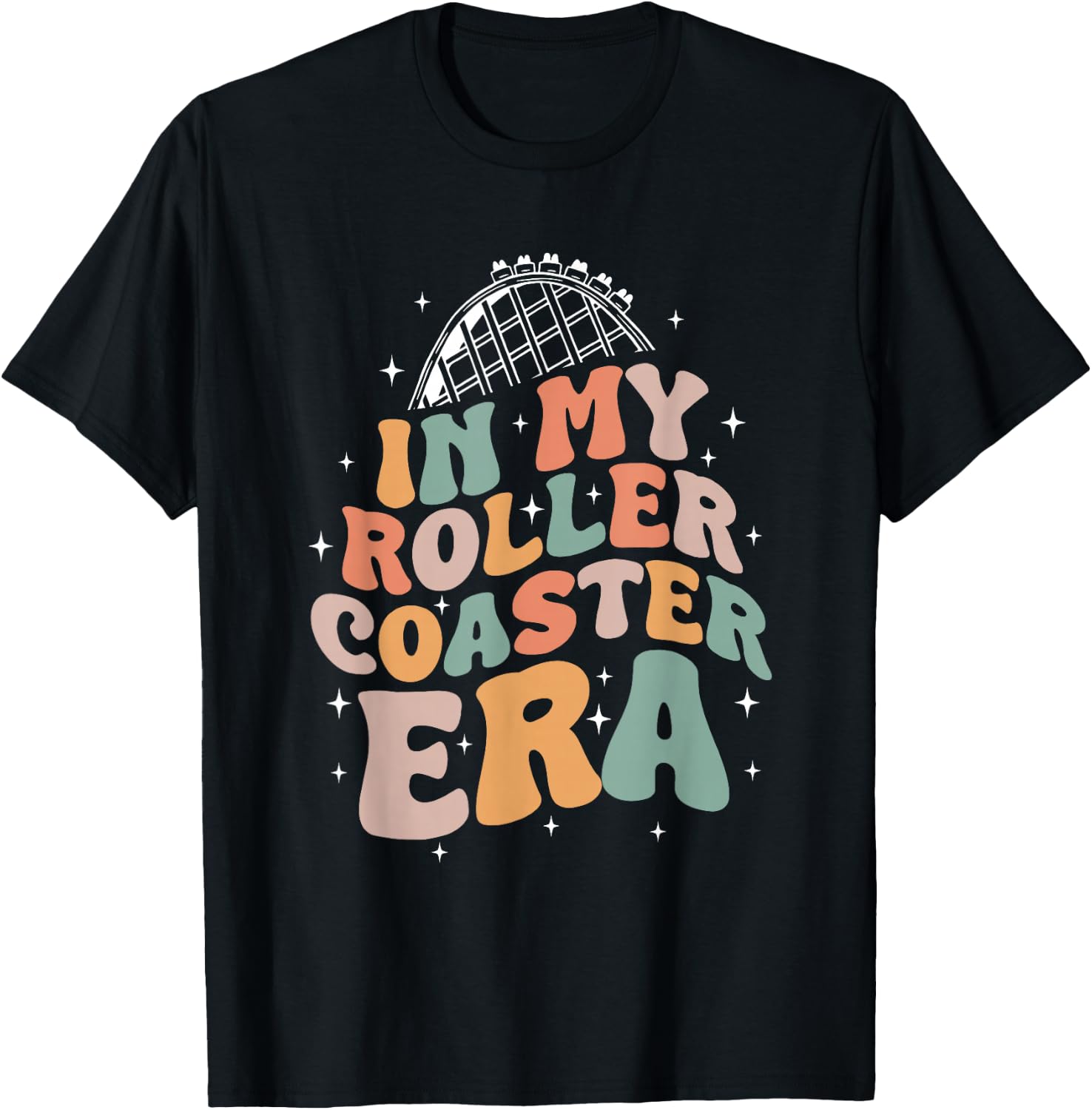 In My Roller Coaster Era Amusement Fun Park T-Shirt - T-Shirt | Black