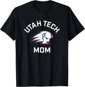 Utah Tech Trailblazers Arched Mom T-Shirt - T-Shirt | Black