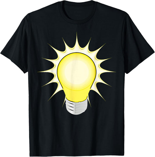 Lightbulb - Light Bulb Idea Shirt T-Shirt - T-Shirt | Black