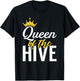 Queen of the Hive Bee Lover Beekeeping T-Shirt - T-Shirt | Black
