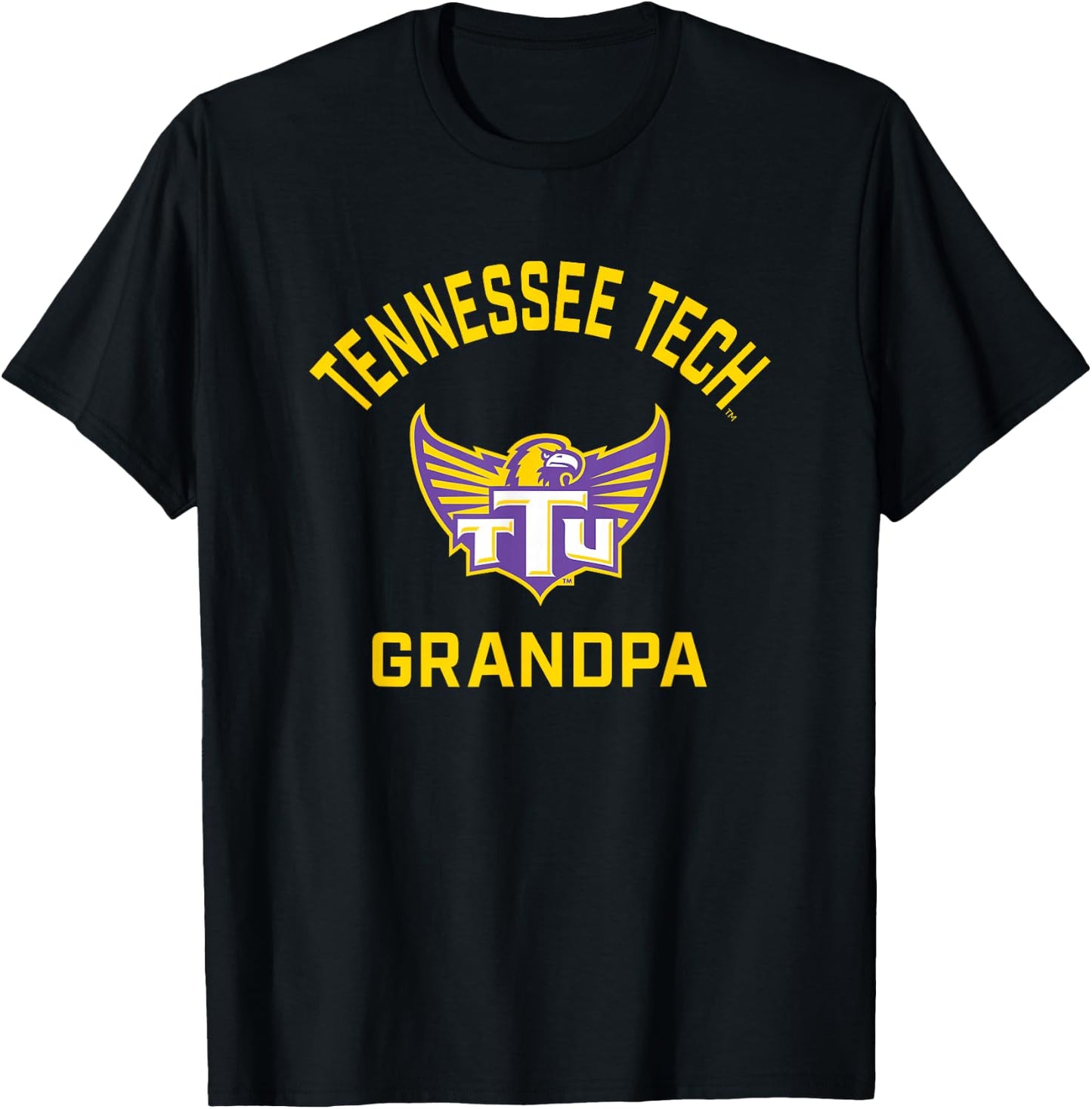Tennessee Tech Golden Eagles Arched Grandpa T-Shirt - T-Shirt | Black