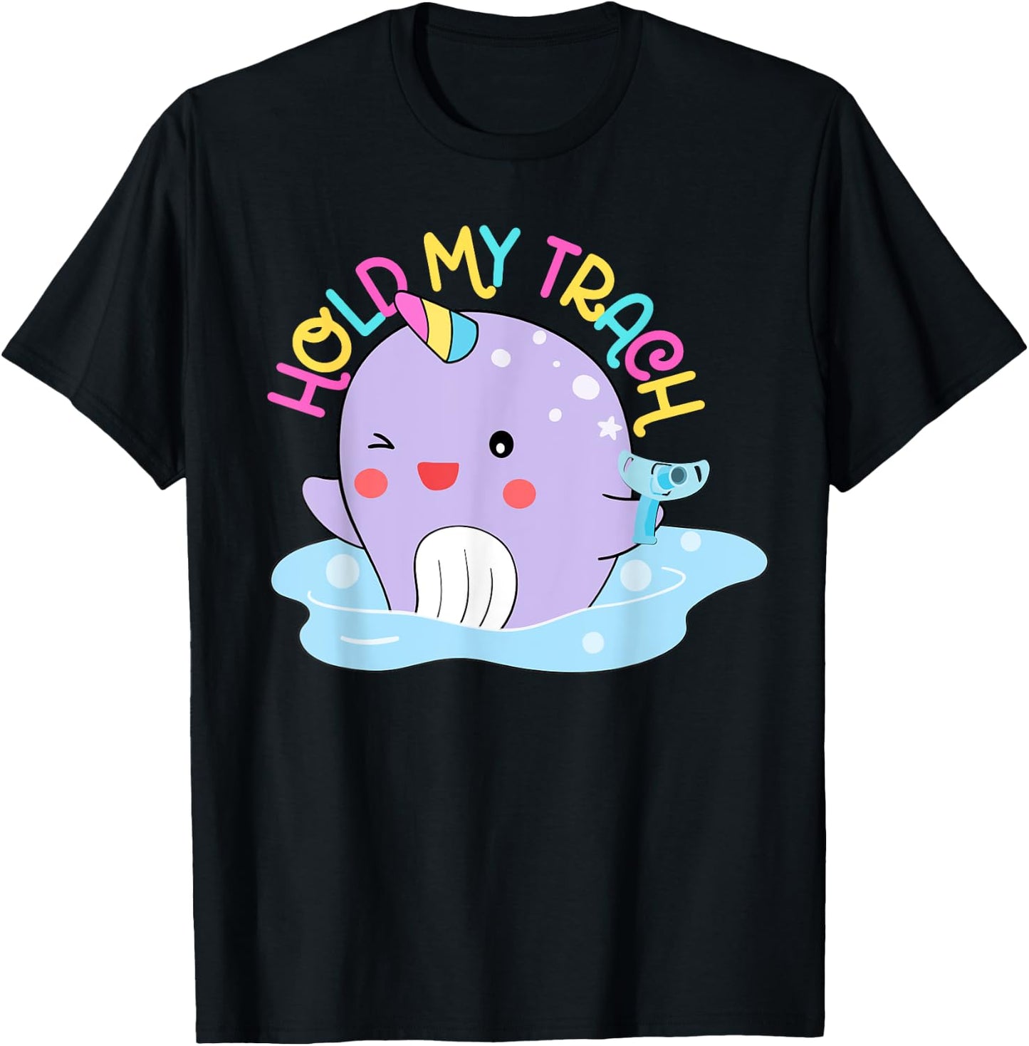 Hold my Trach, Decannulation Celebration, Tracheostomy Aware T-Shirt - T-Shirt | Black