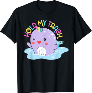 Hold my Trach, Decannulation Celebration, Tracheostomy Aware T-Shirt - T-Shirt | Black