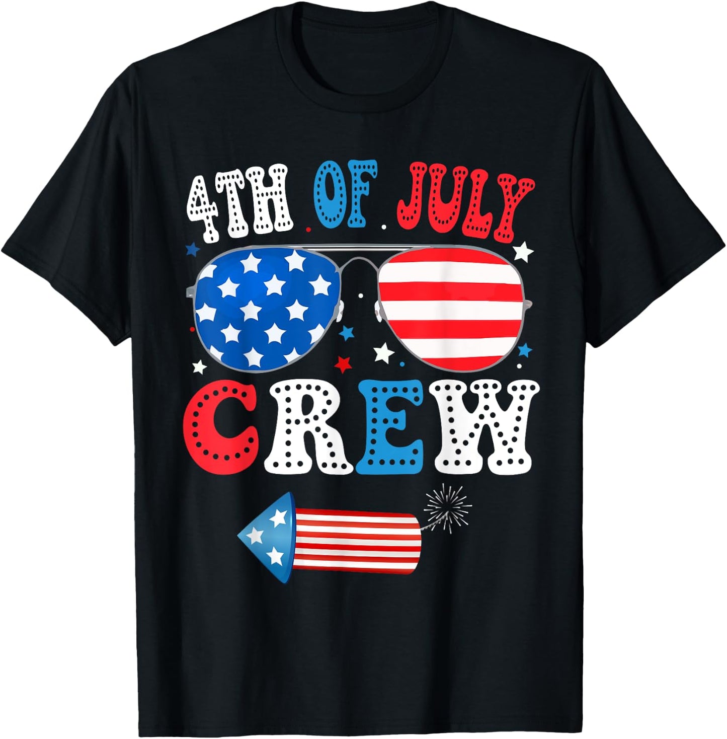 4th of July Crew Matching American Family Independence Day Kids Men T-Shirt - T-Shirt | Black