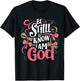 Be Still and Know That I Am God Psalm Bible Verse Coquette T-Shirt - T-Shirt | Black
