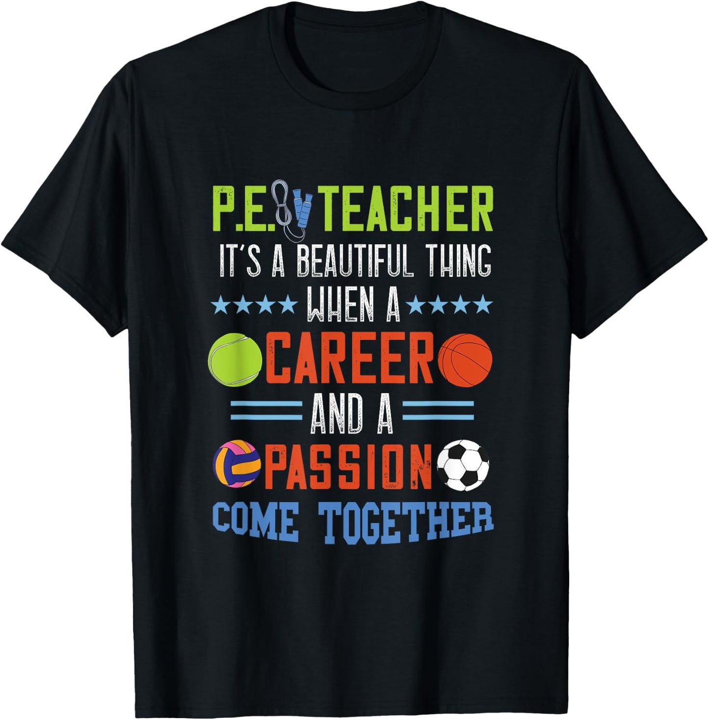 PE Teacher Beautiful Thing School P.E. Teacher Gym Teacher Men Women T-Shirt - T-Shirt | Black