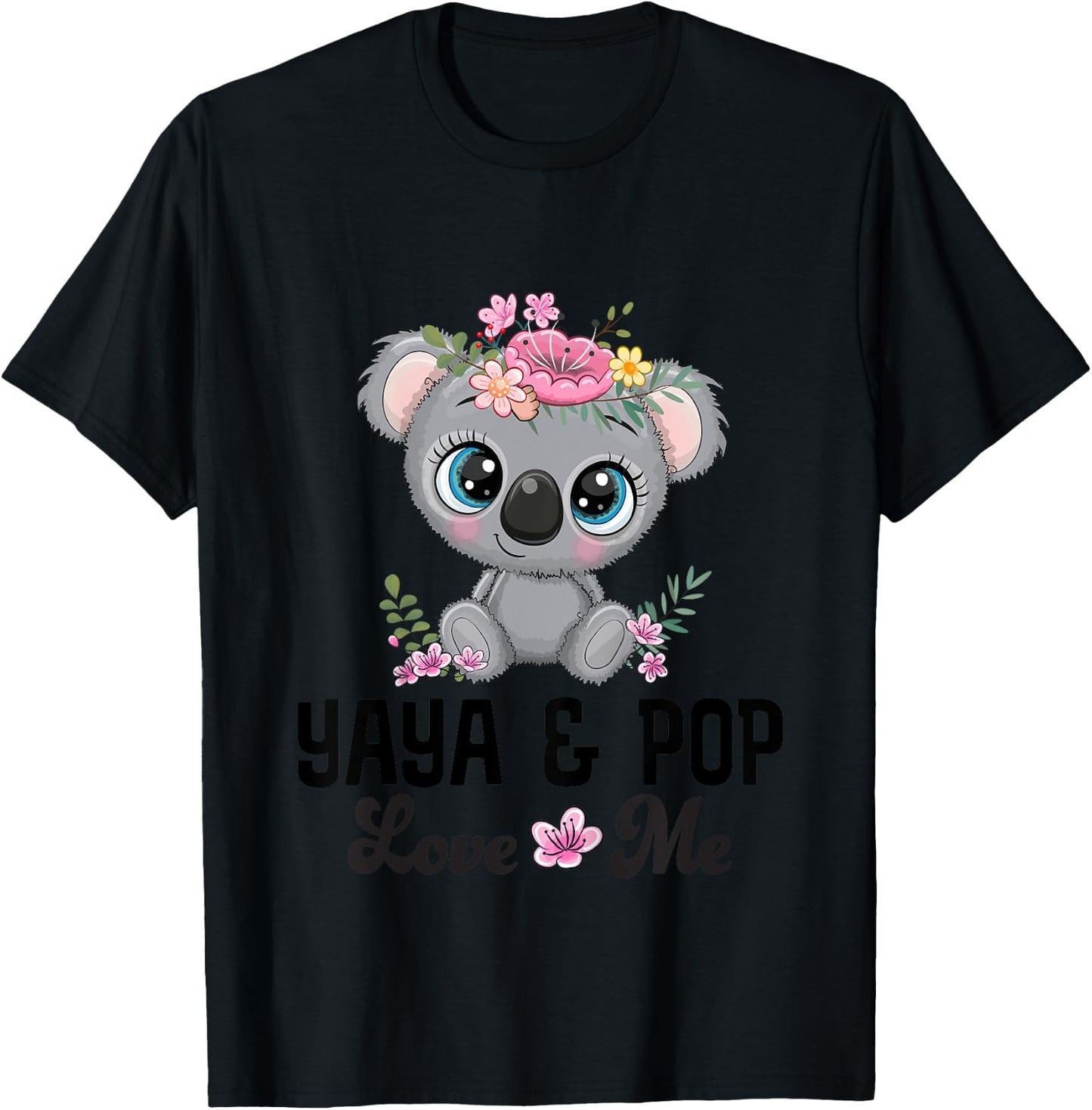 Kids Yaya And Pop Granddaughter Koala T-Shirt - T-Shirt | Black