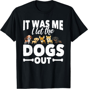 Funny Dog Gift Dog Owners Walking Women Kids T-Shirt - T-Shirt | Black