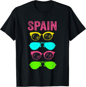 Barcelona Majorca La Palma Ibiza Lanzarote Spain T-Shirt - T-Shirt | Black